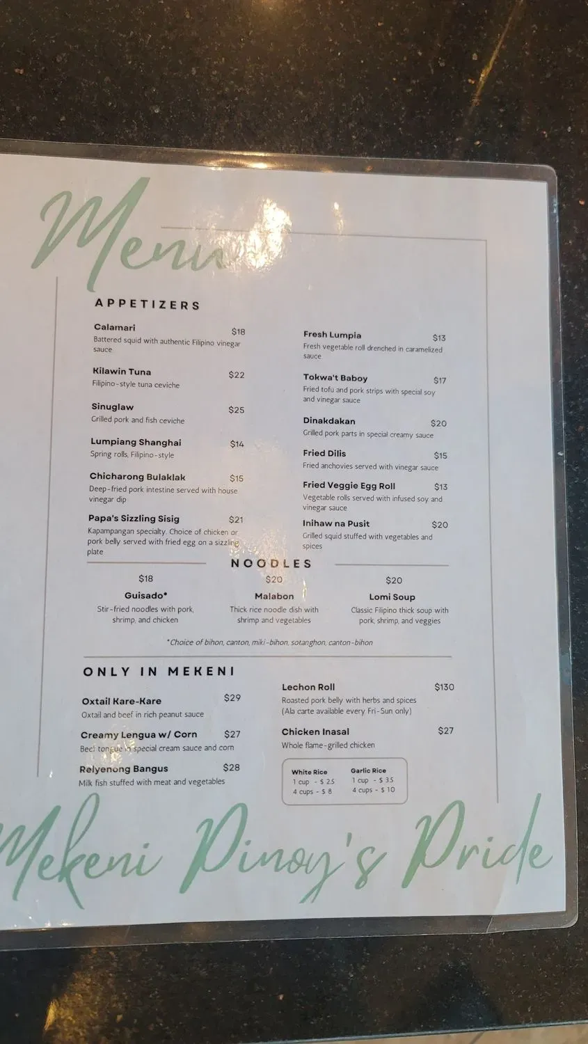 Menu 5