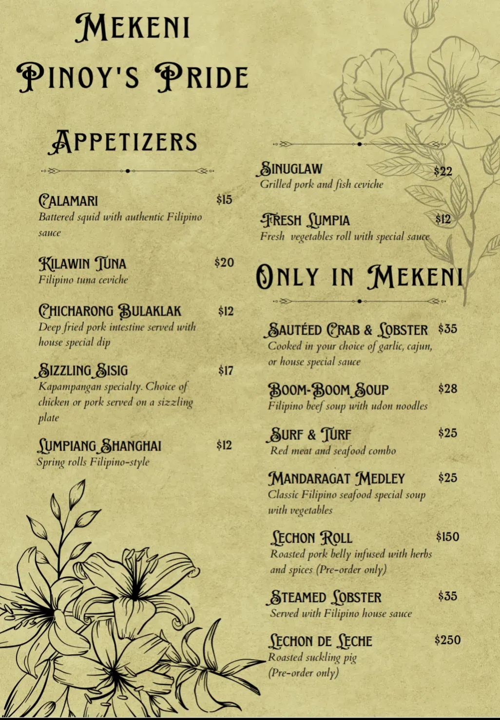 Menu 1