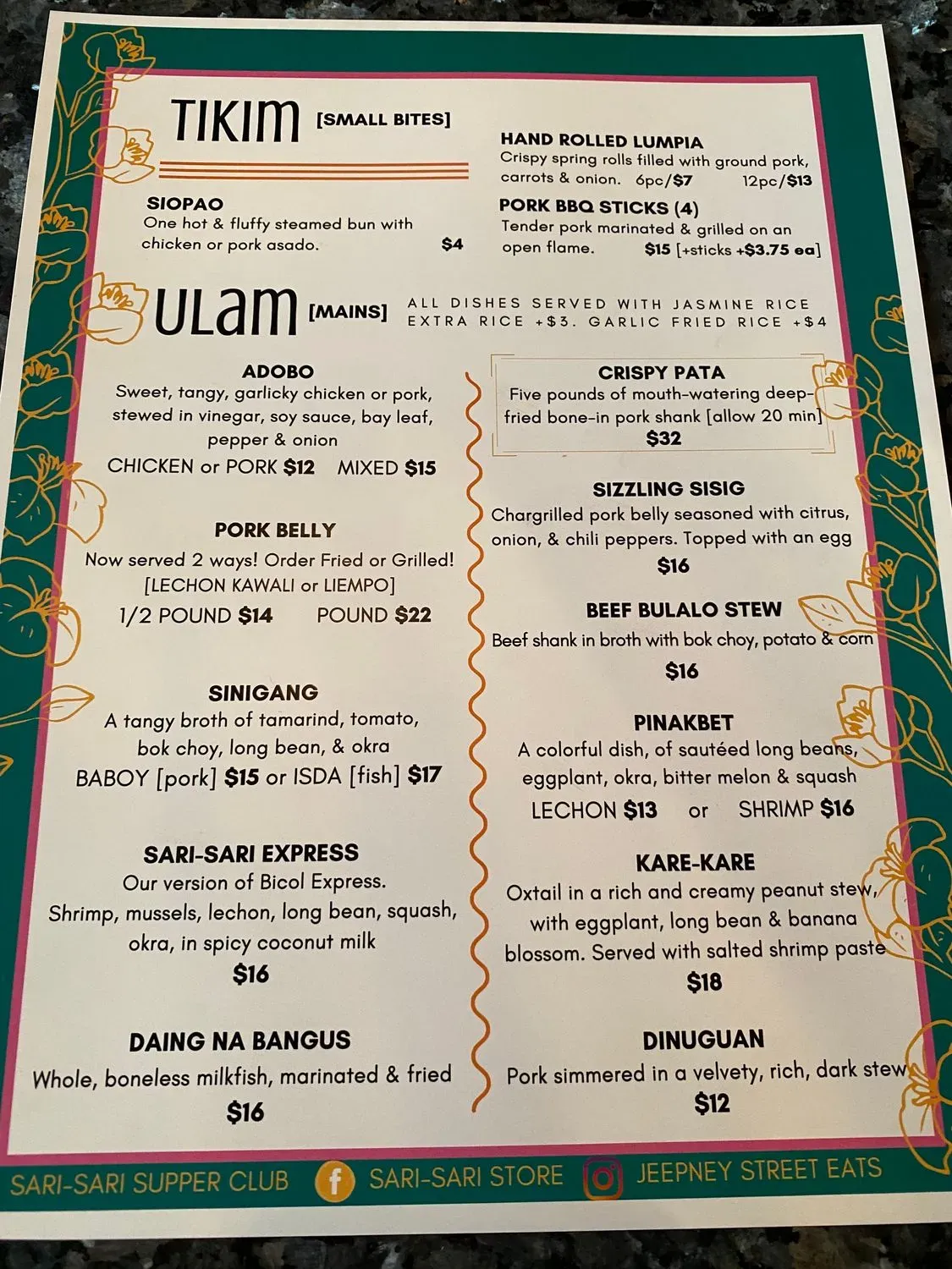 Menu 1