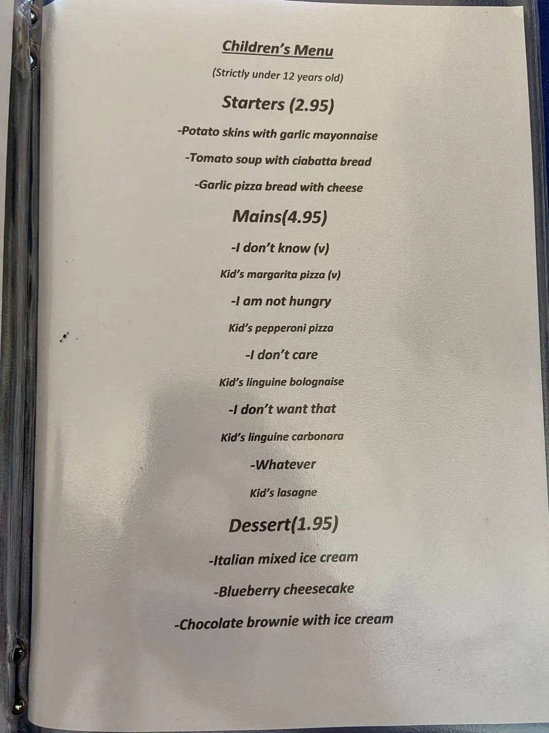 Menu 1