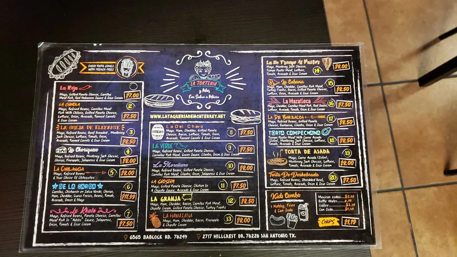 Menu 1