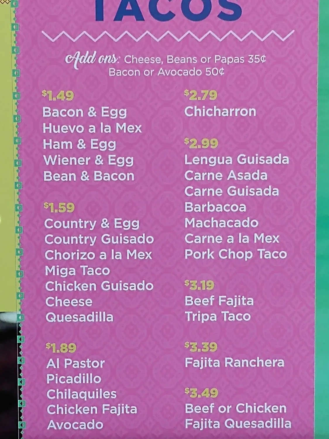 Menu 3