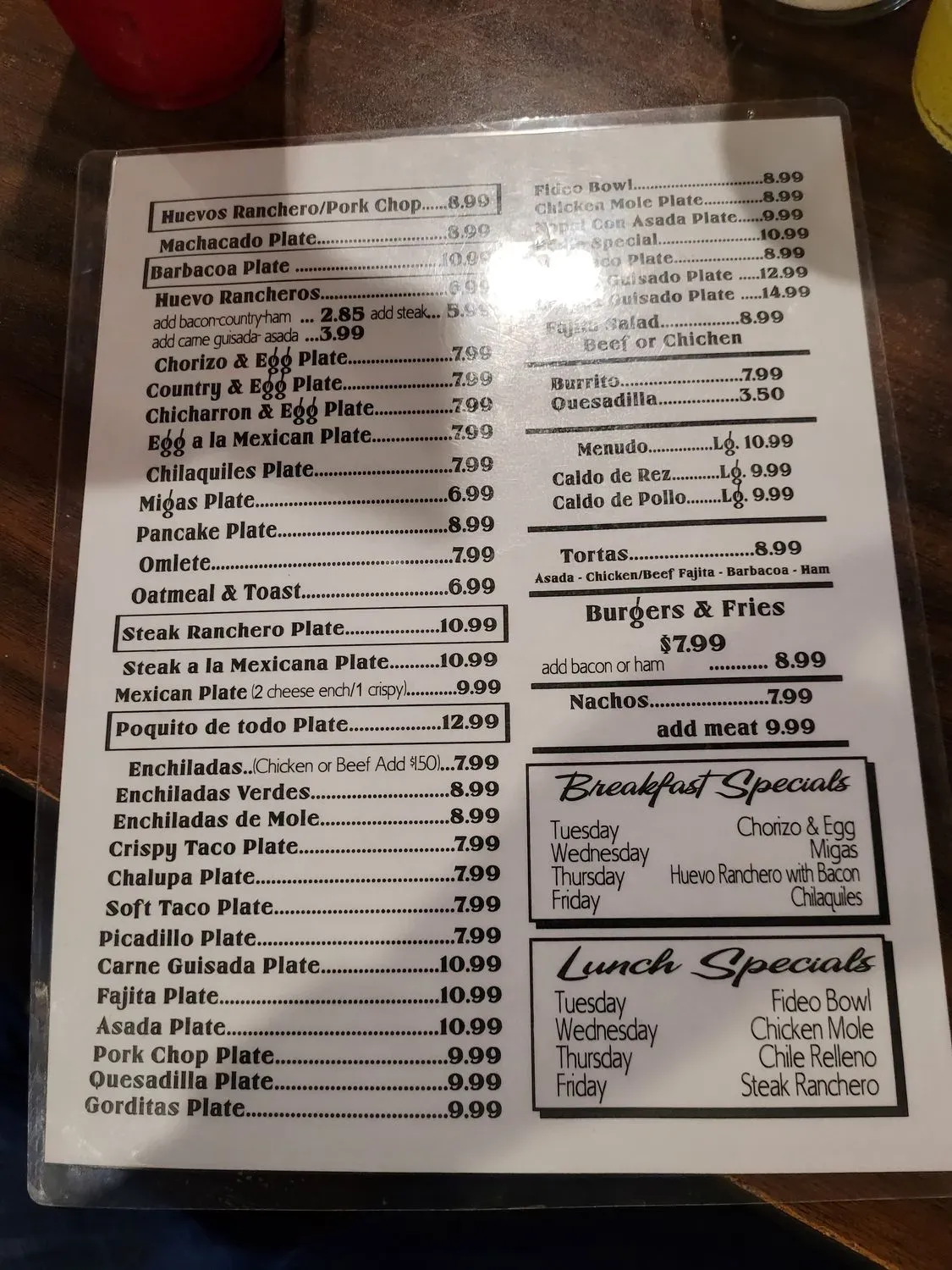 Menu 1