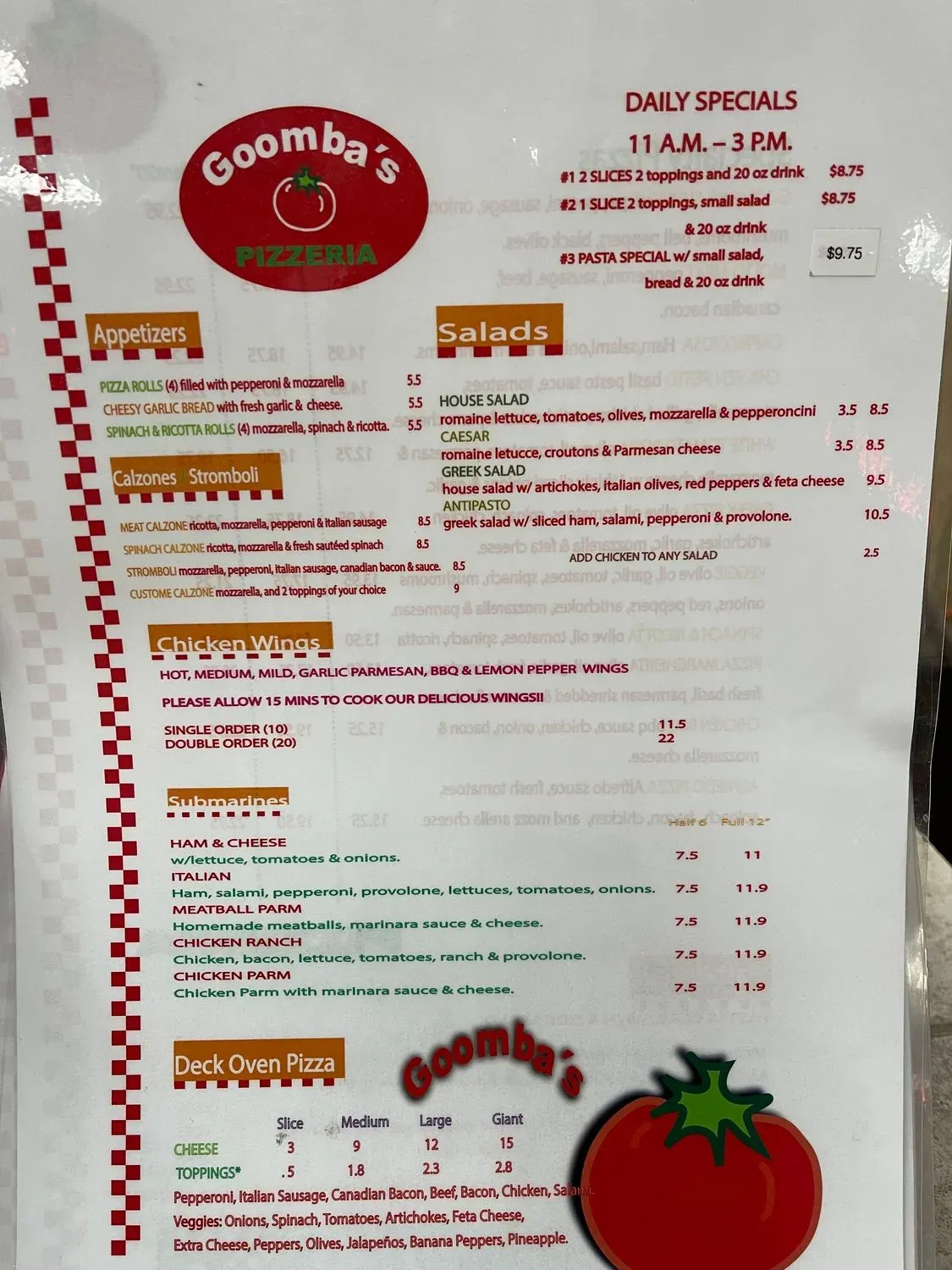 Menu 1