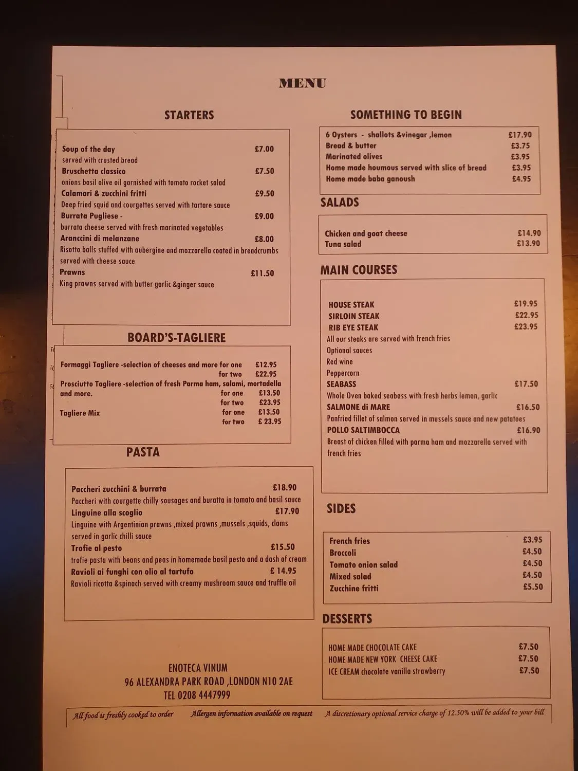 Menu 1