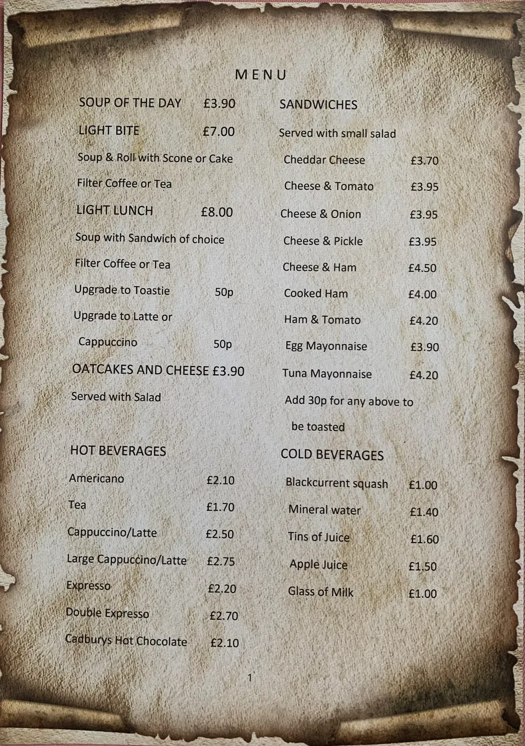 Menu 1