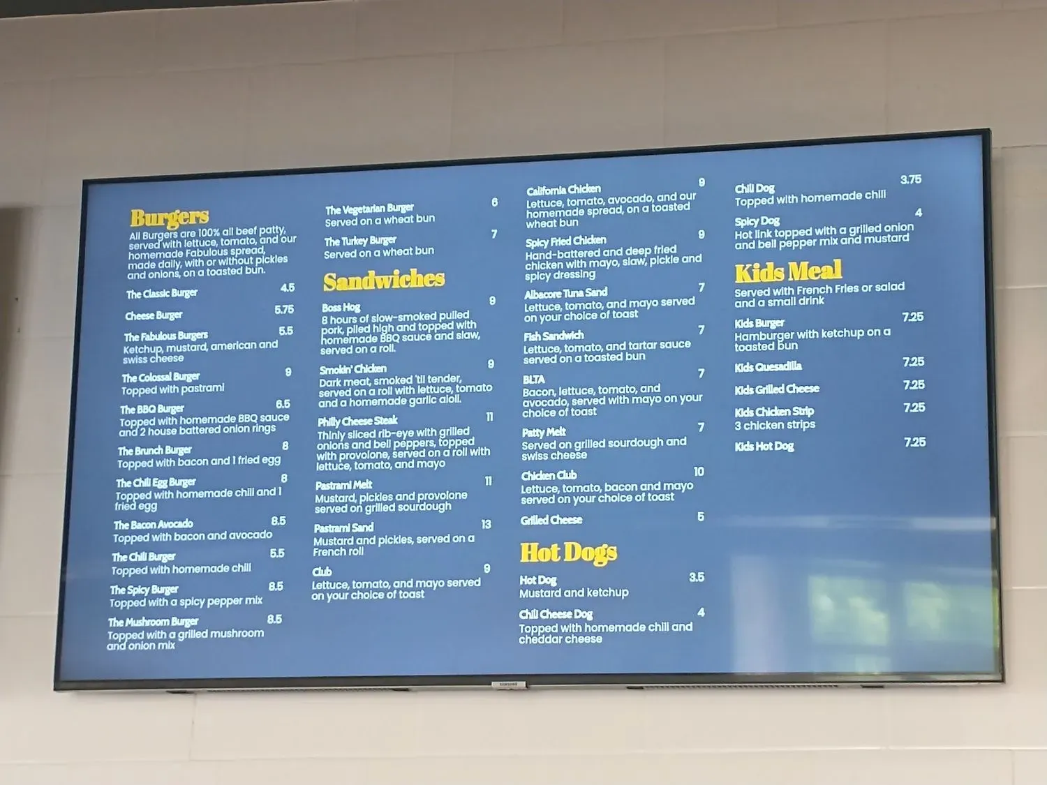 Menu 1