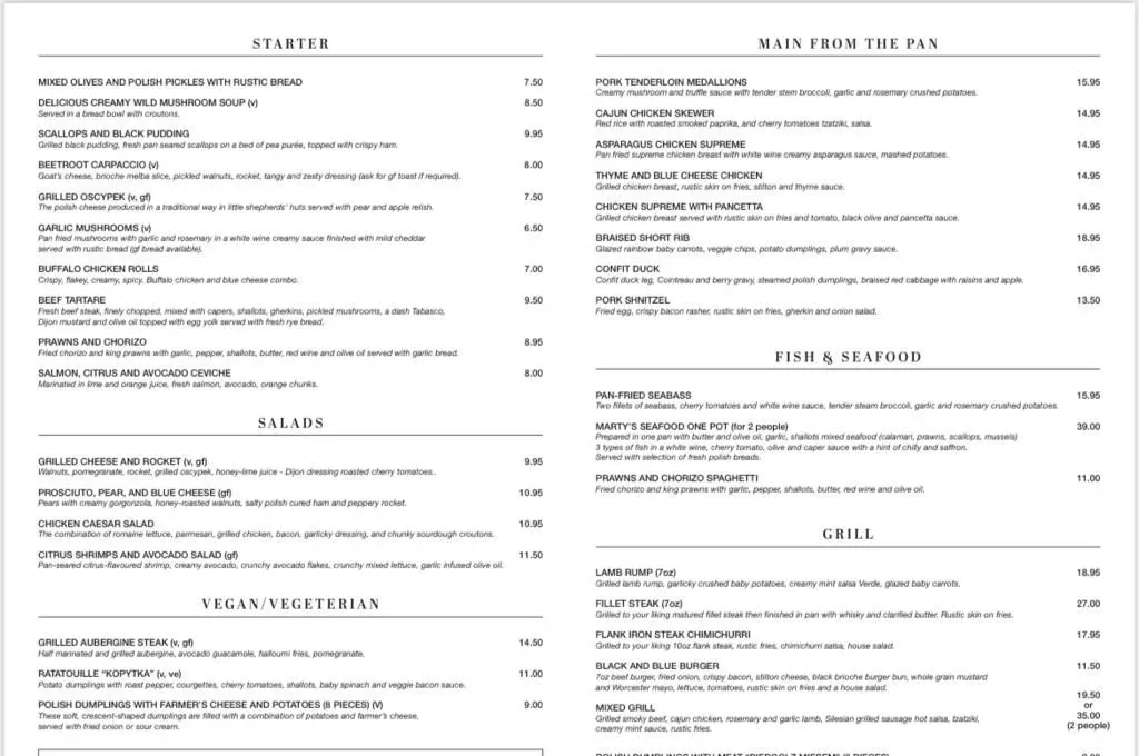 Menu 1