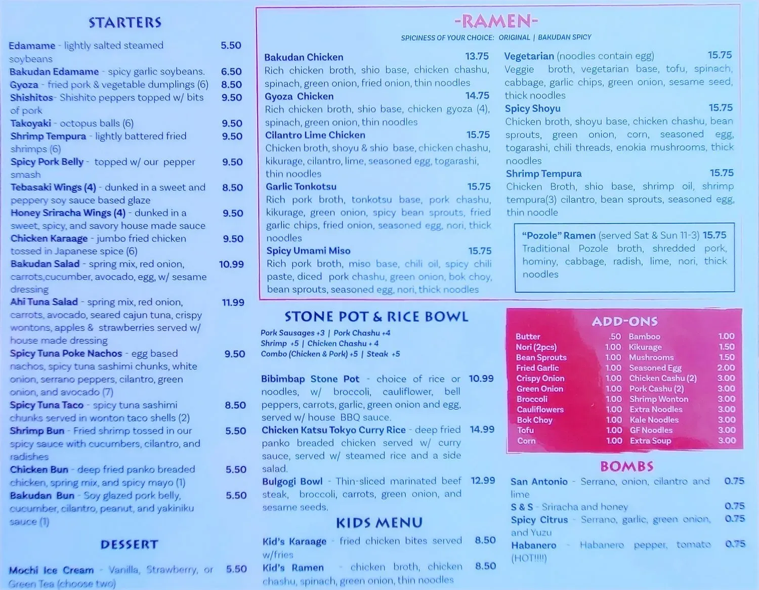 Menu 4