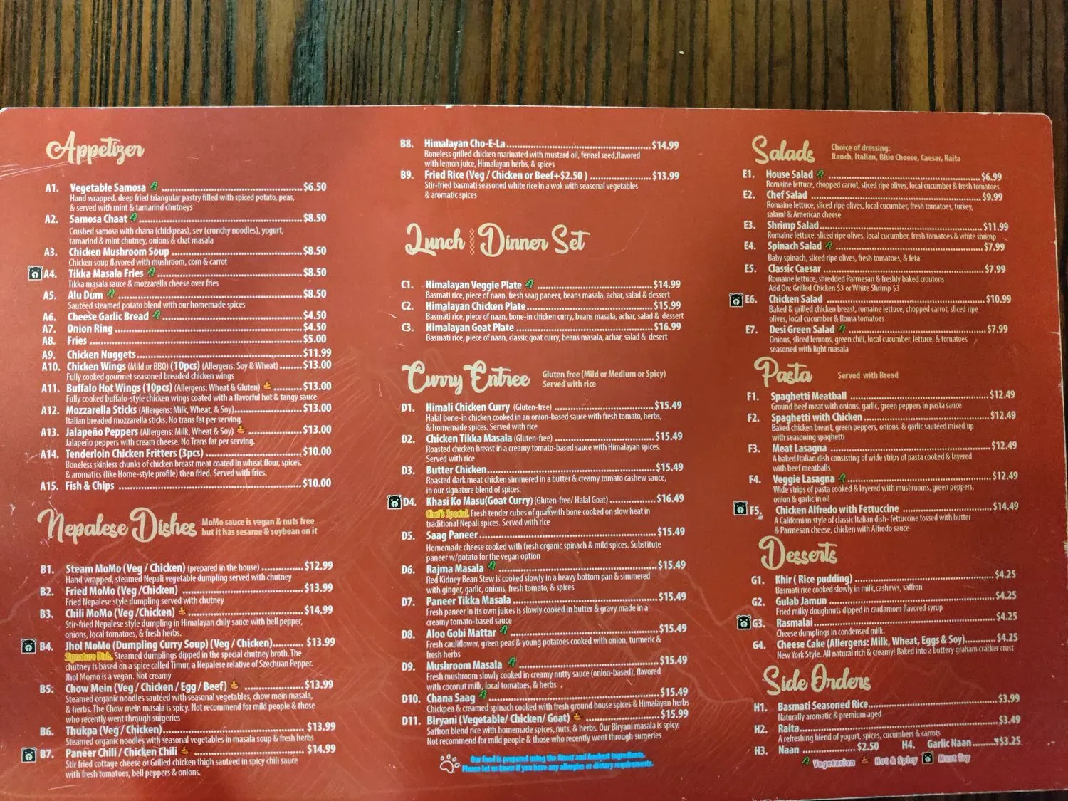 Menu 1