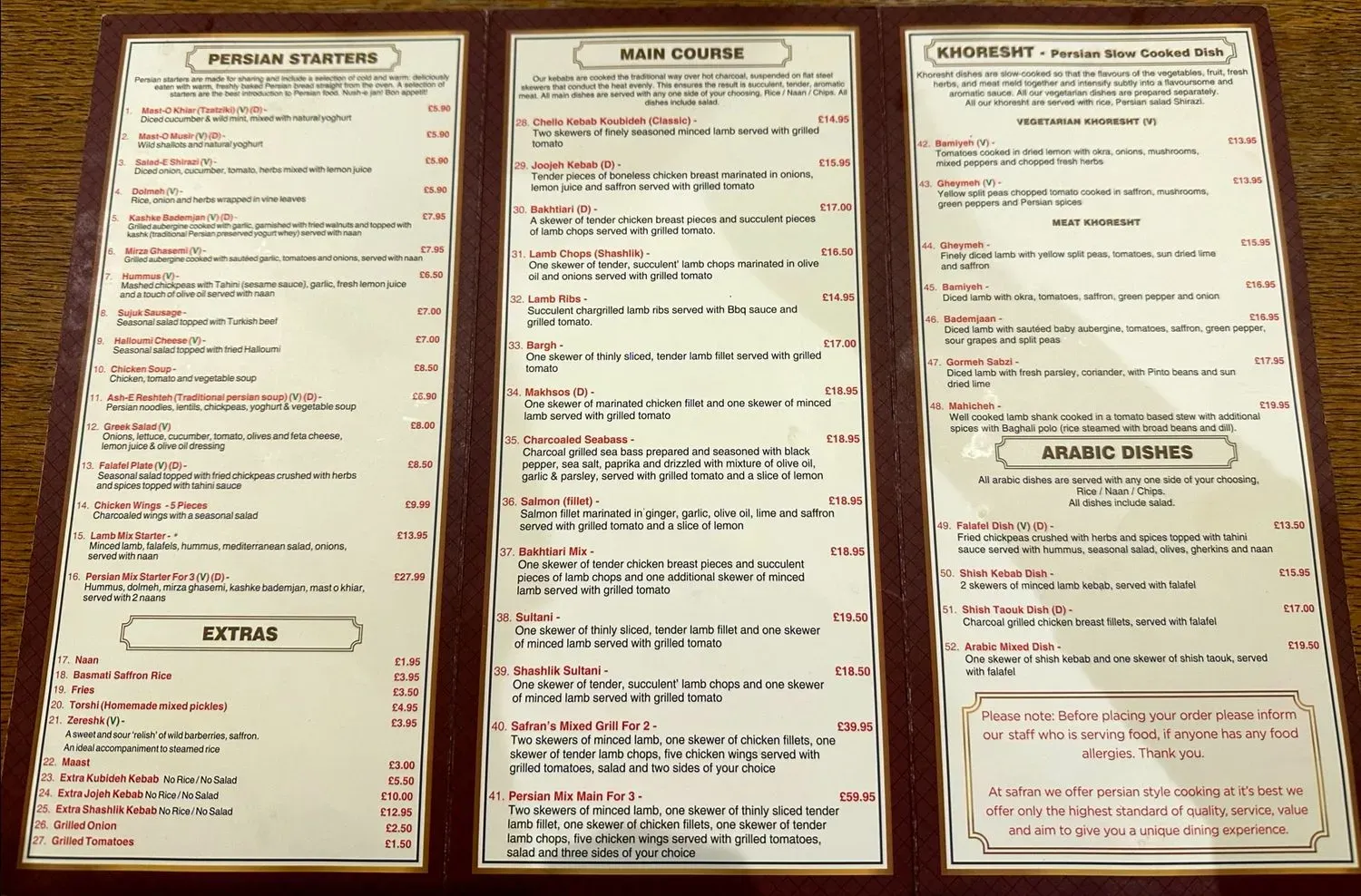 Menu 1