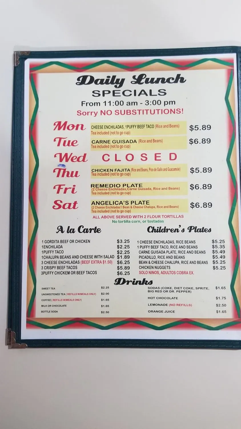 Menu 5