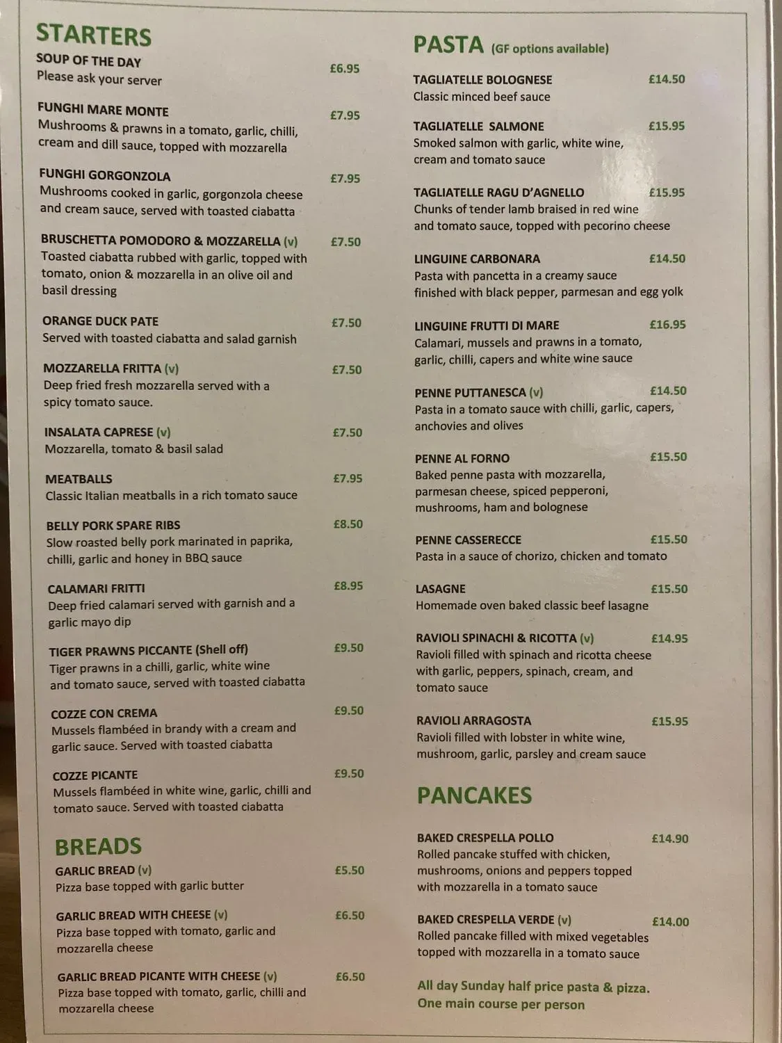 Menu 1