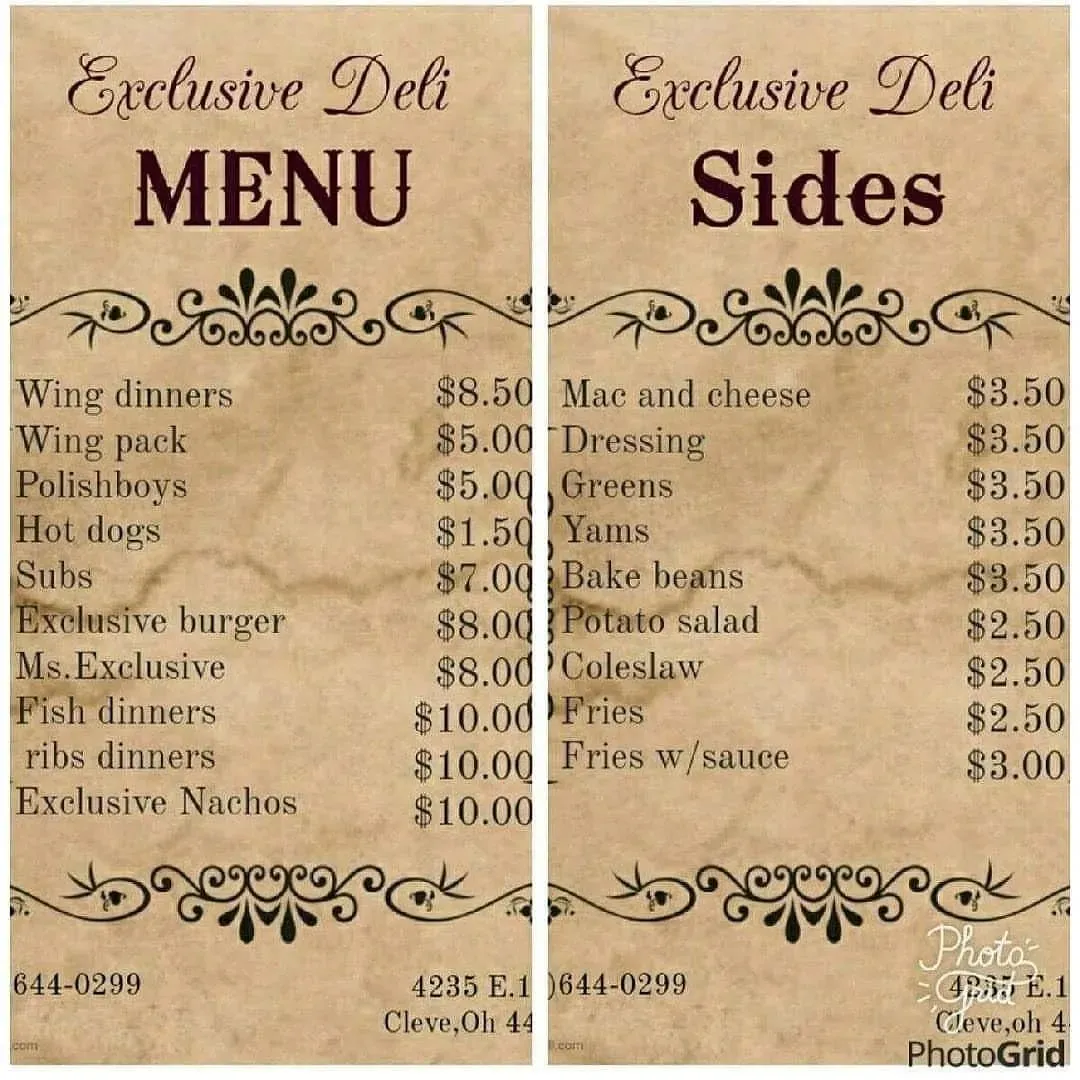 Menu 1