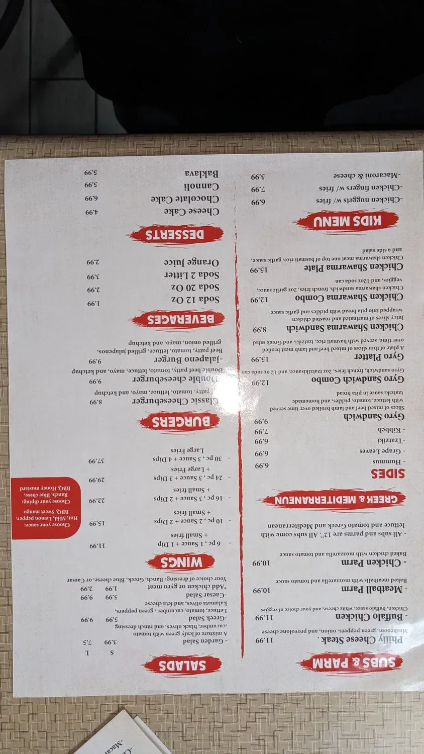 Menu 2