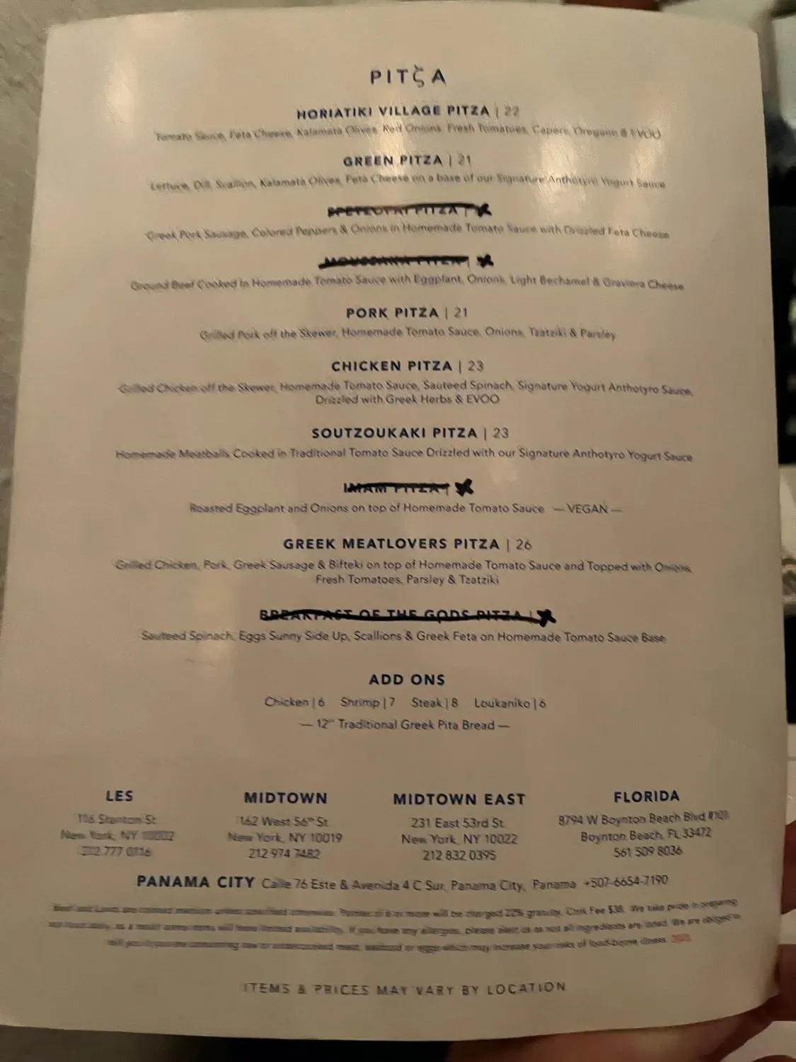 Menu 5