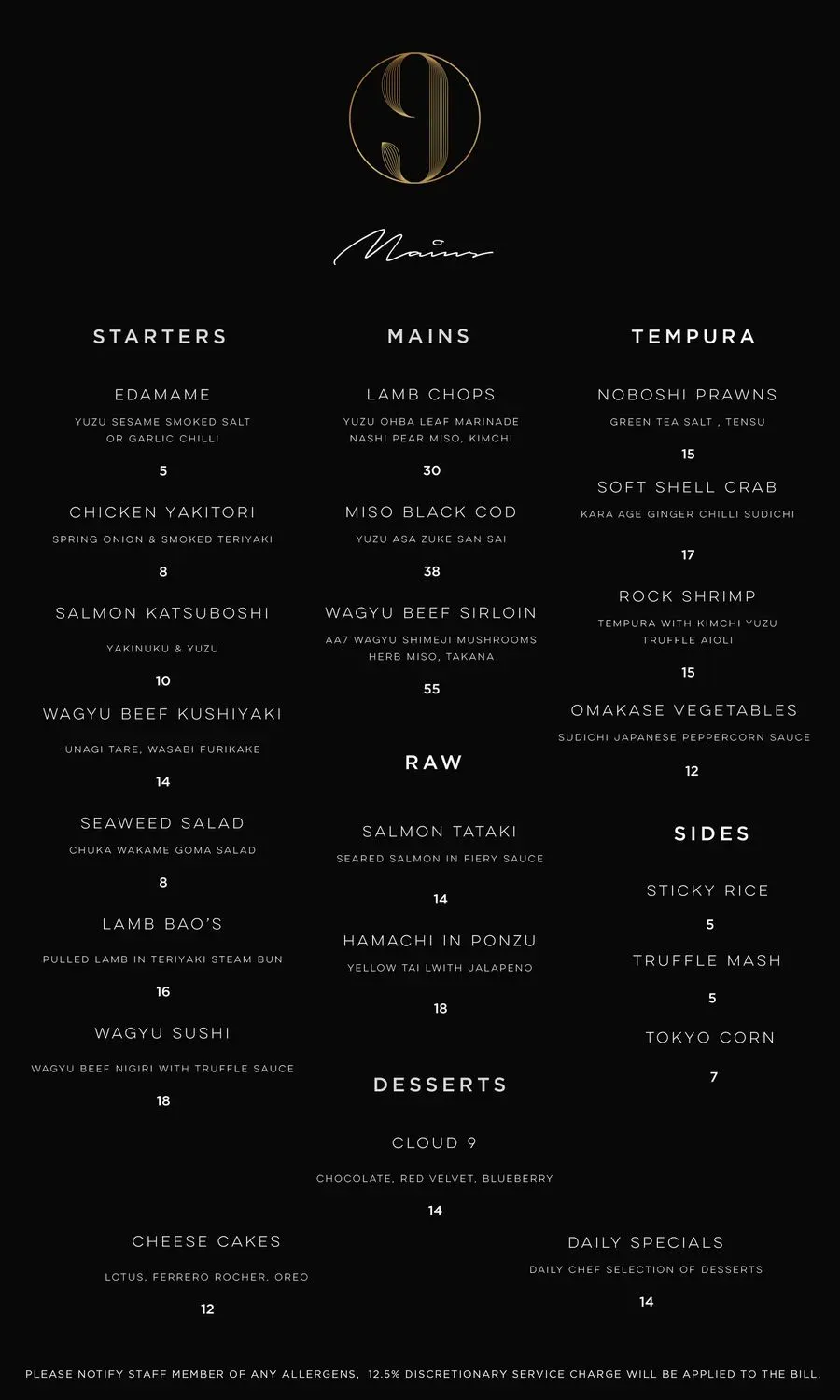 Menu 1