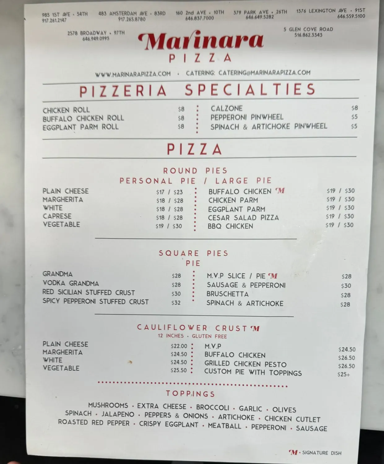 Menu 1