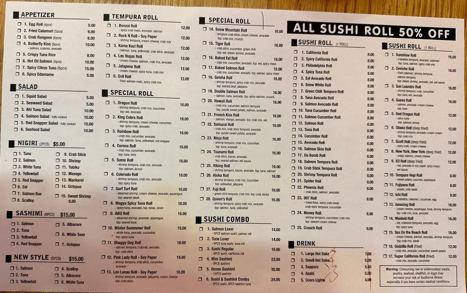 Menu 1