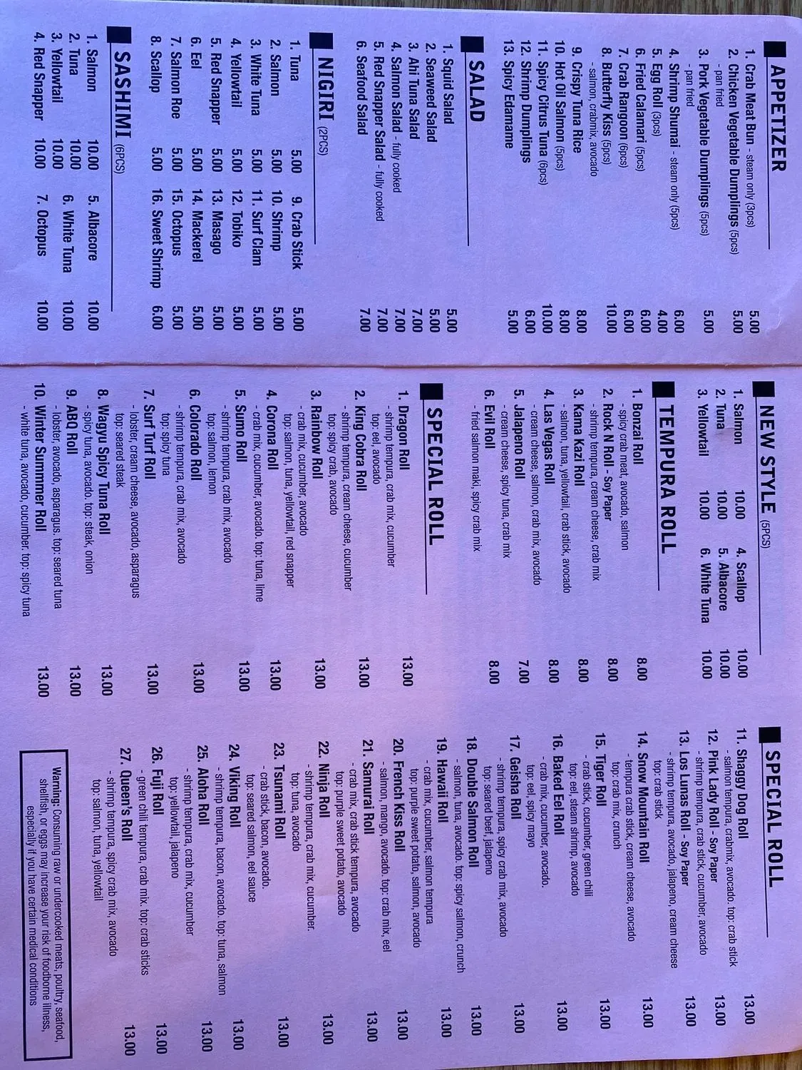 Menu 2