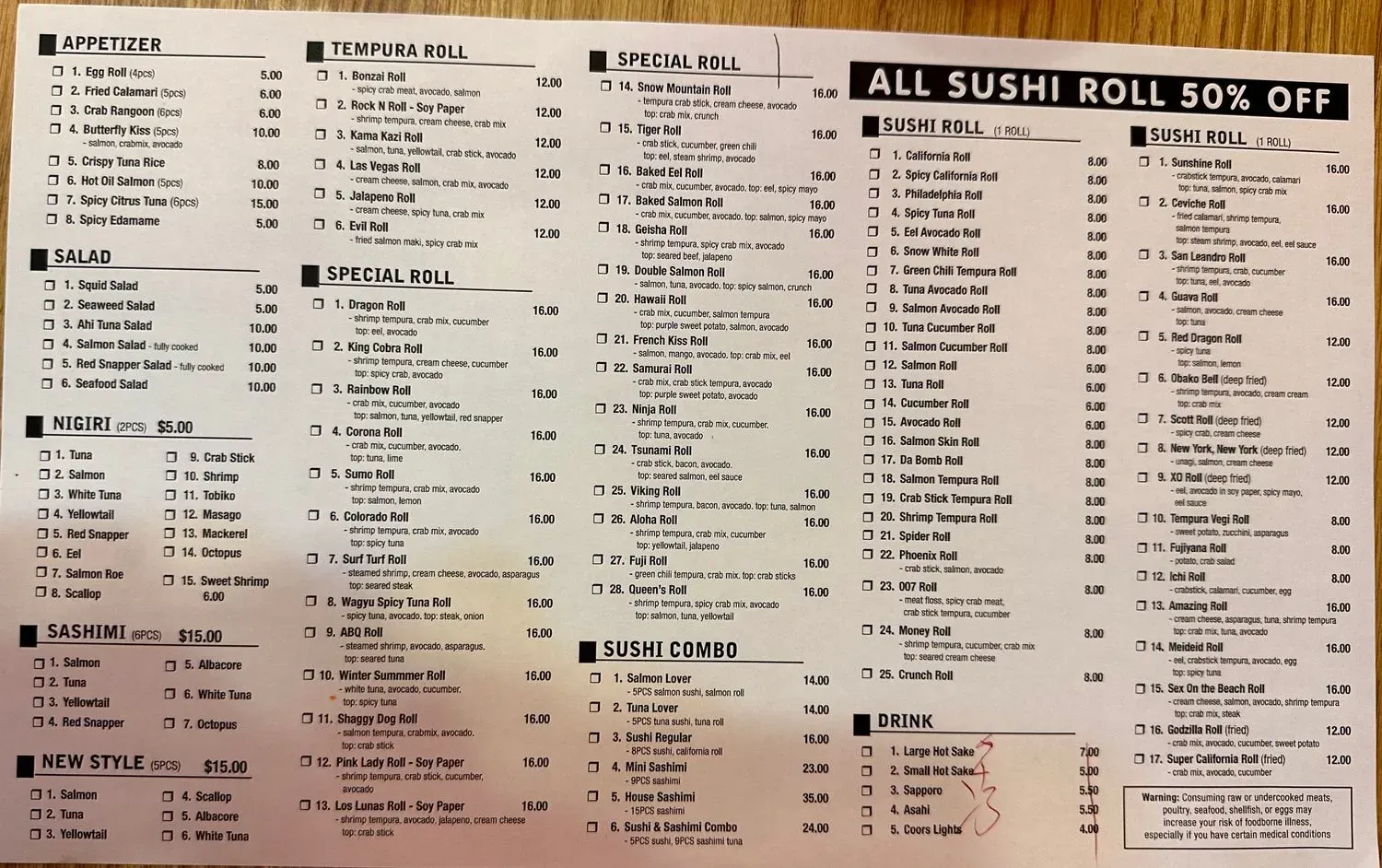 Menu 1