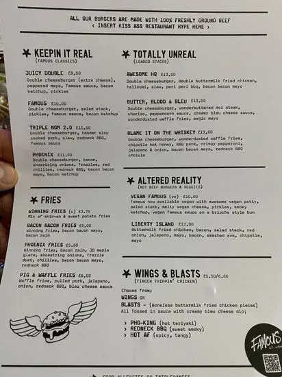 Almost Famous Leeds Menu | Leeds | Checkle