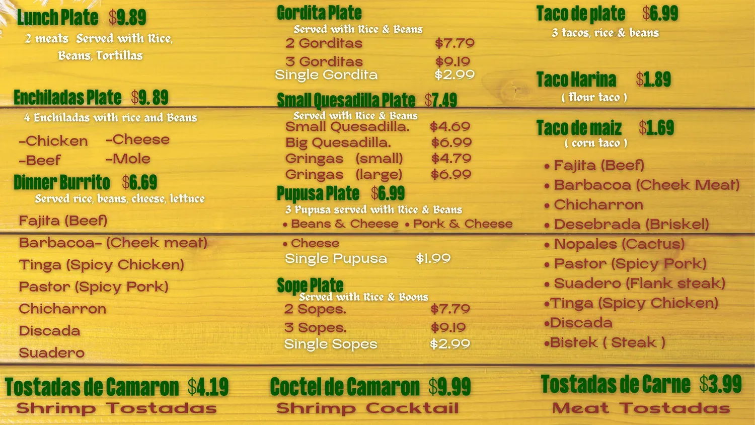 Menu 1