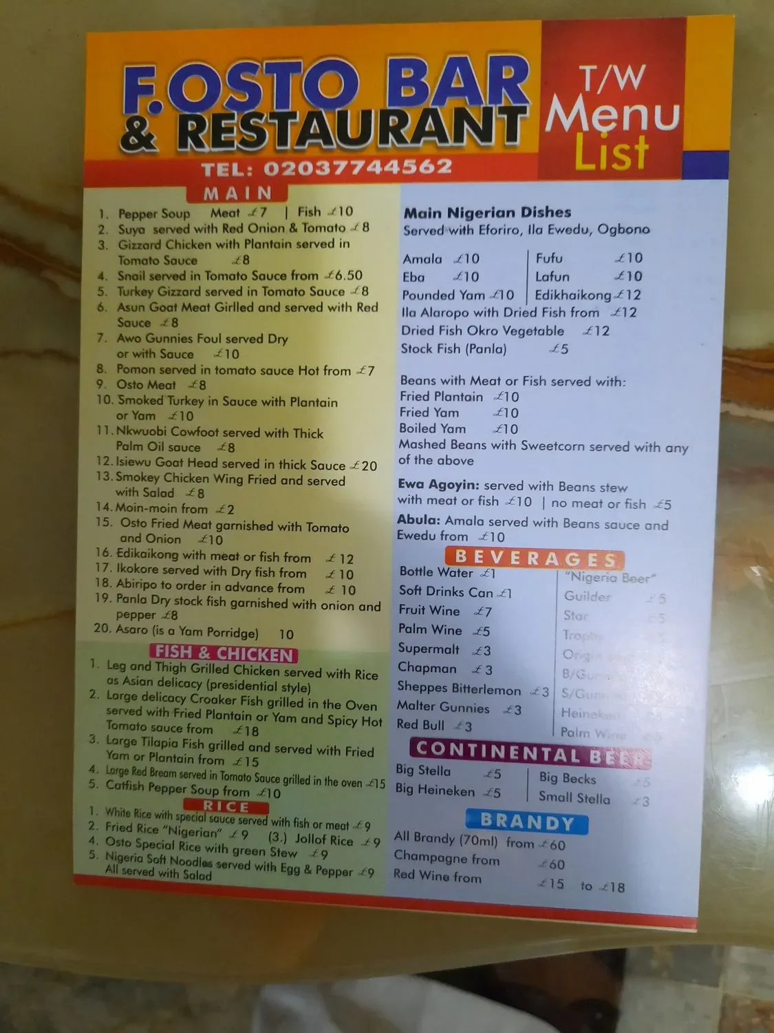 Menu 1