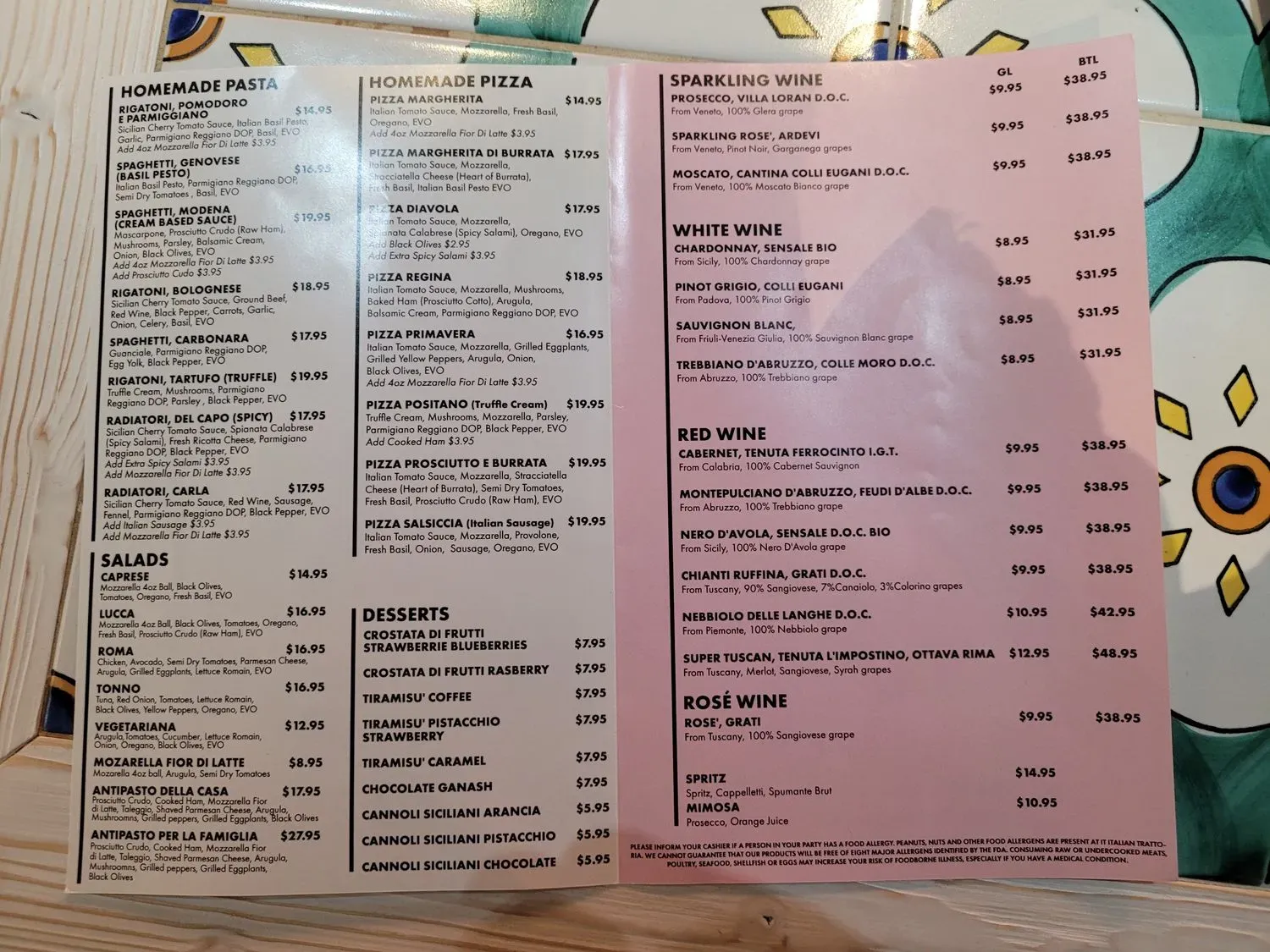 Menu 1