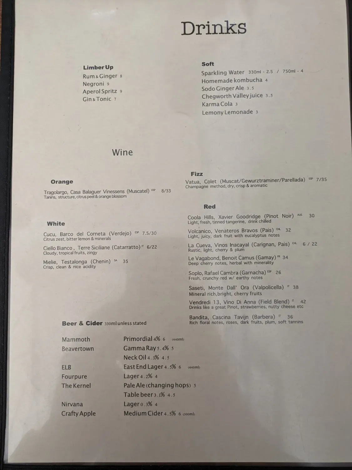 Menu 1