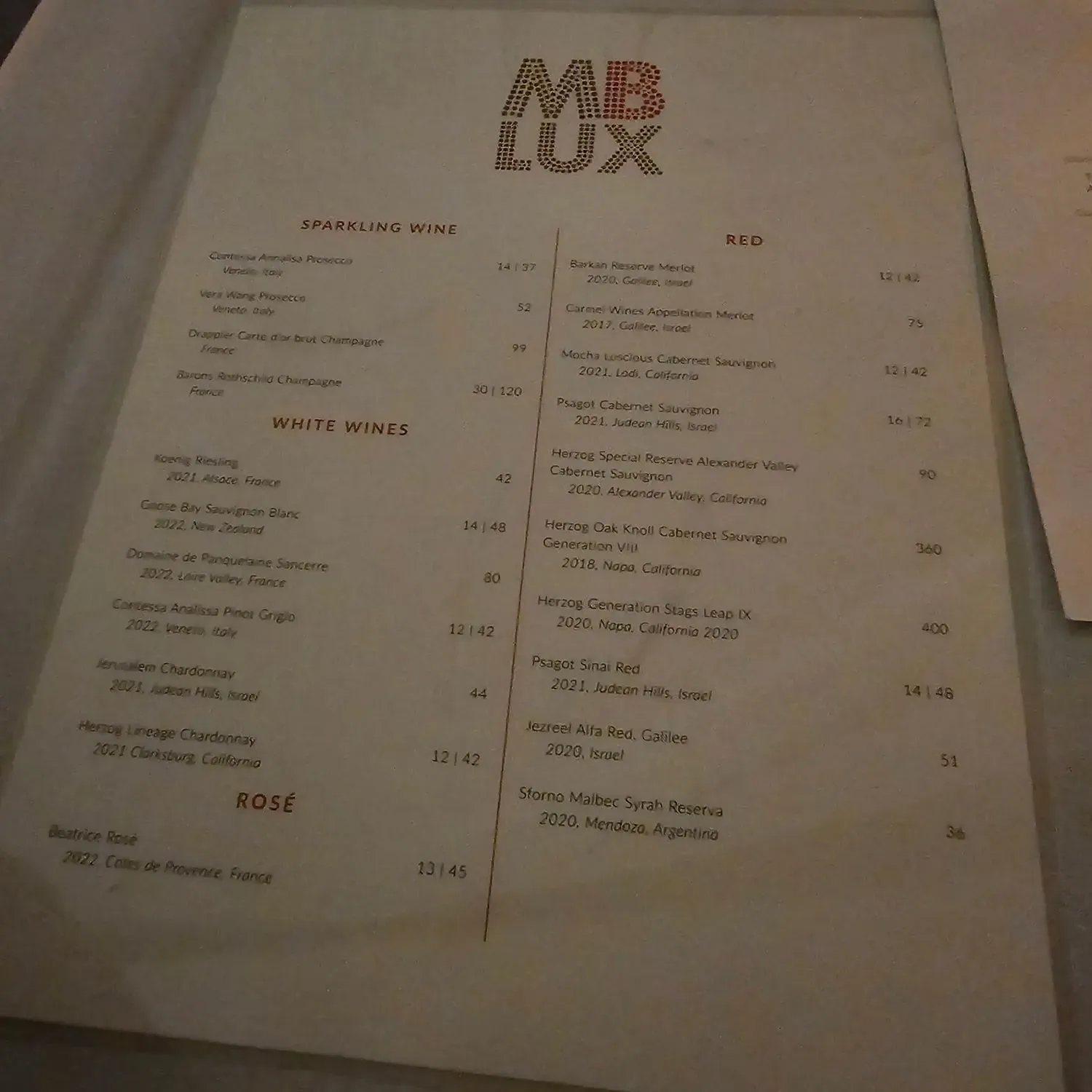 Menu 5