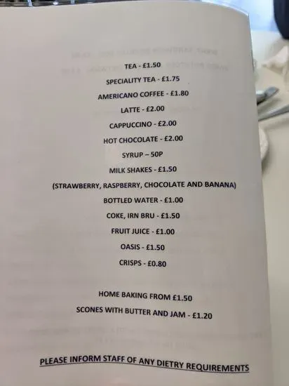 The Beach Cafe Menu | Oban | Checkle