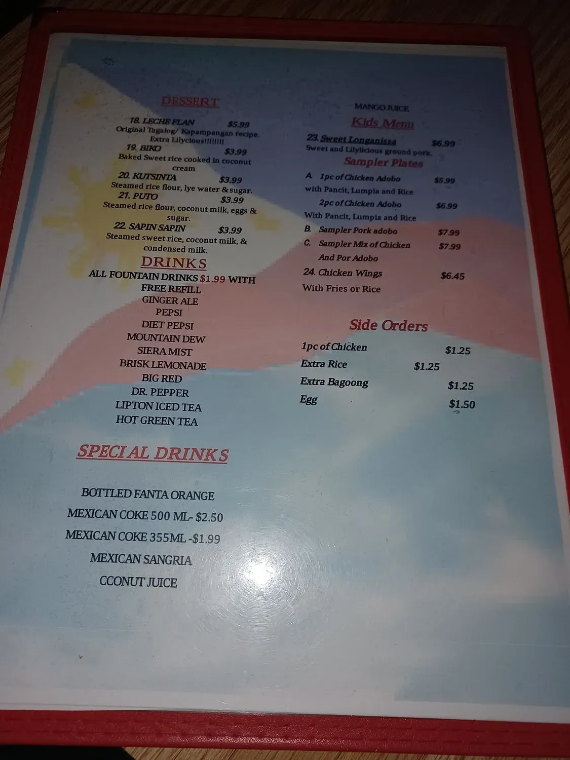 Menu 5