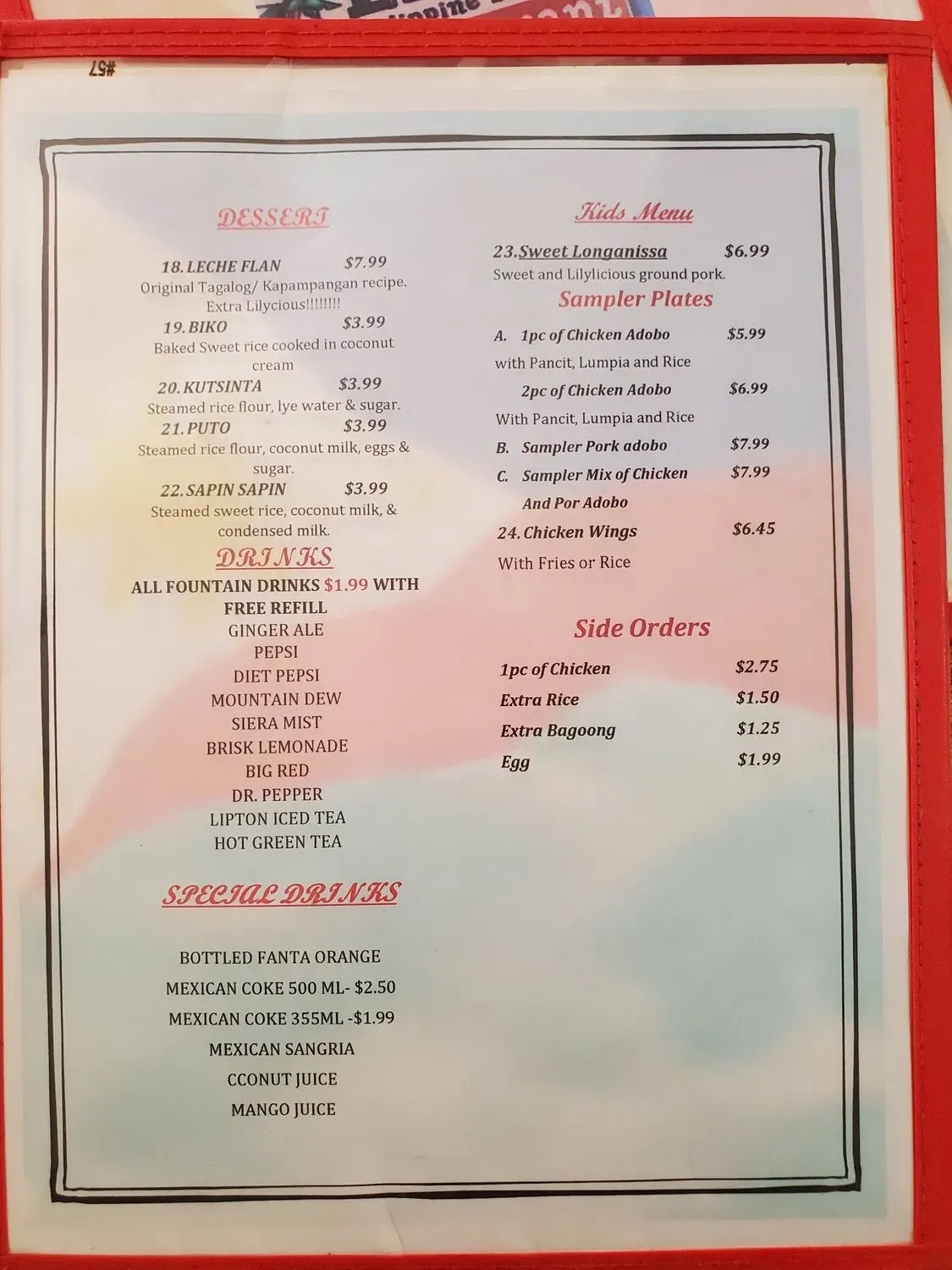 Menu 1