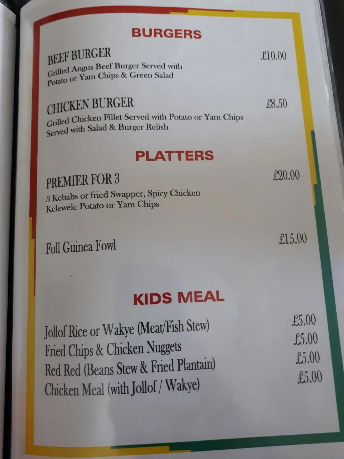 Menu 1