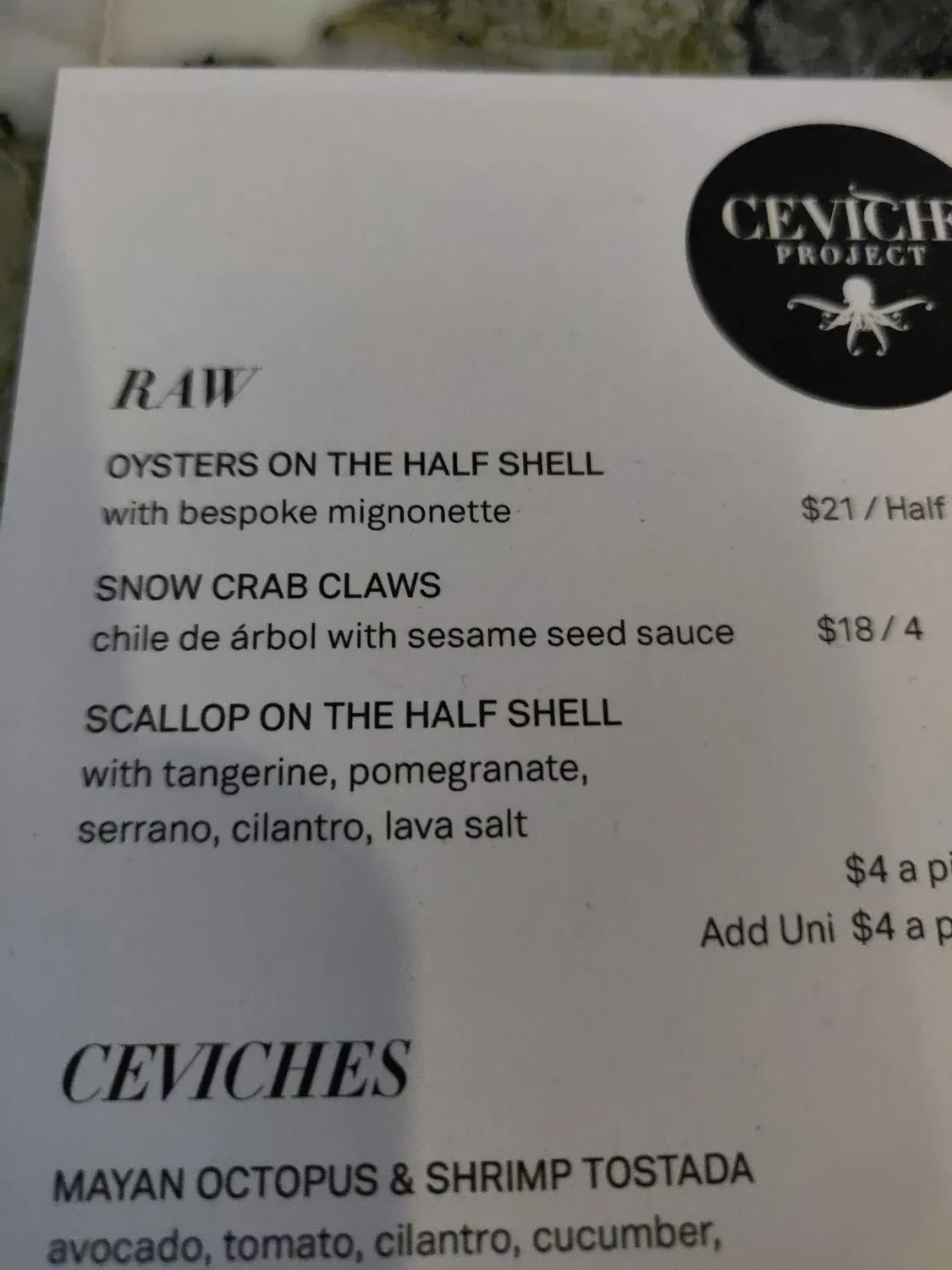 Menu 5