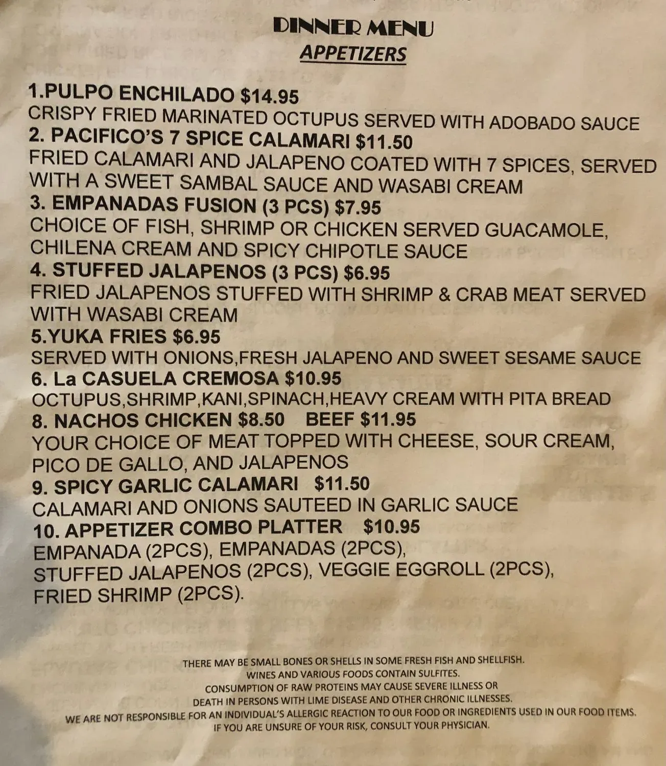 Menu 1