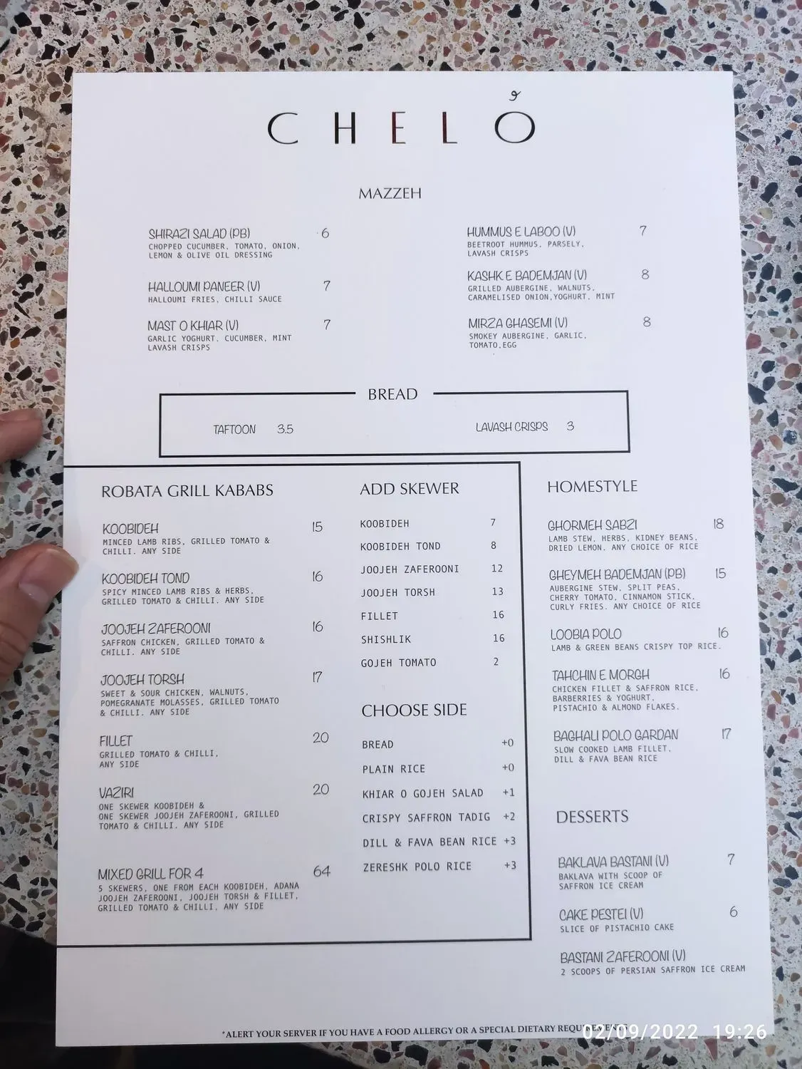 Menu 1