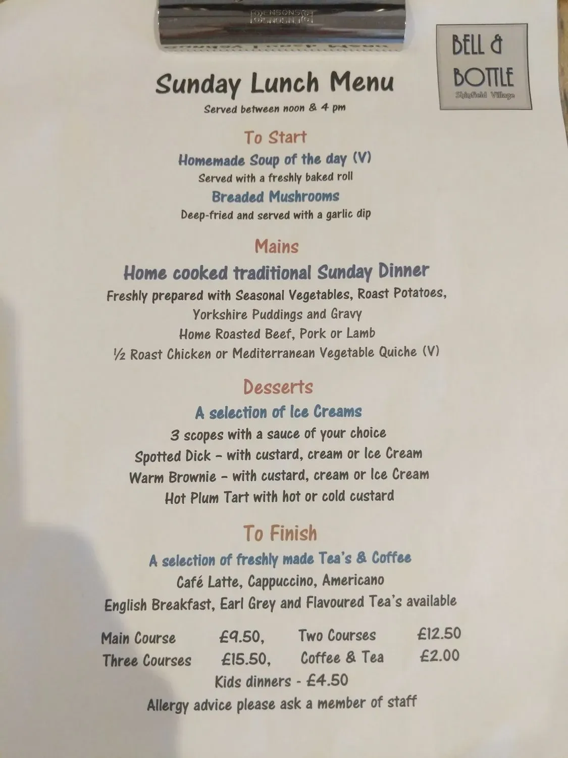 Menu 1