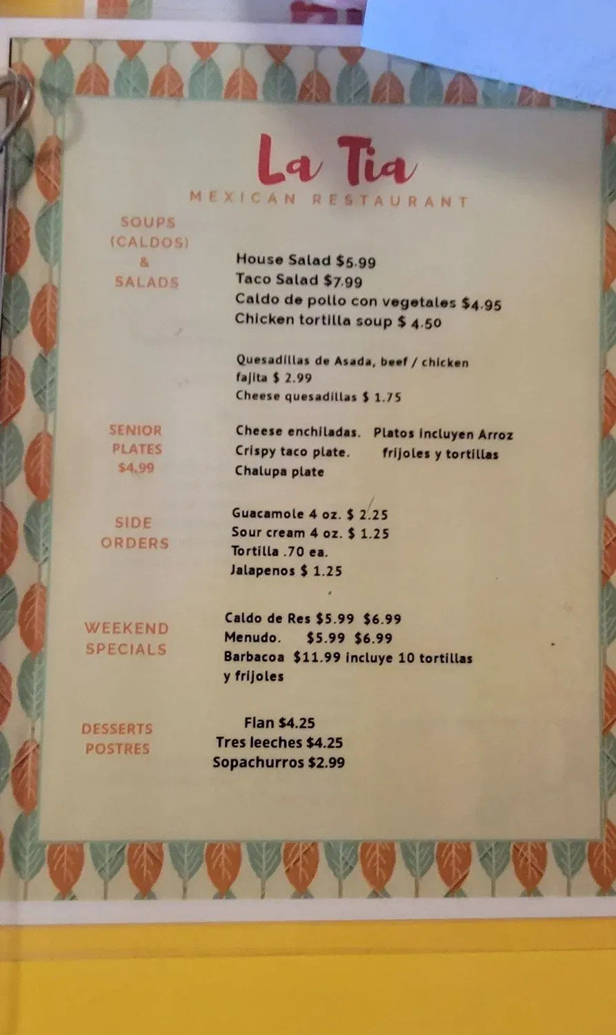 Menu 5