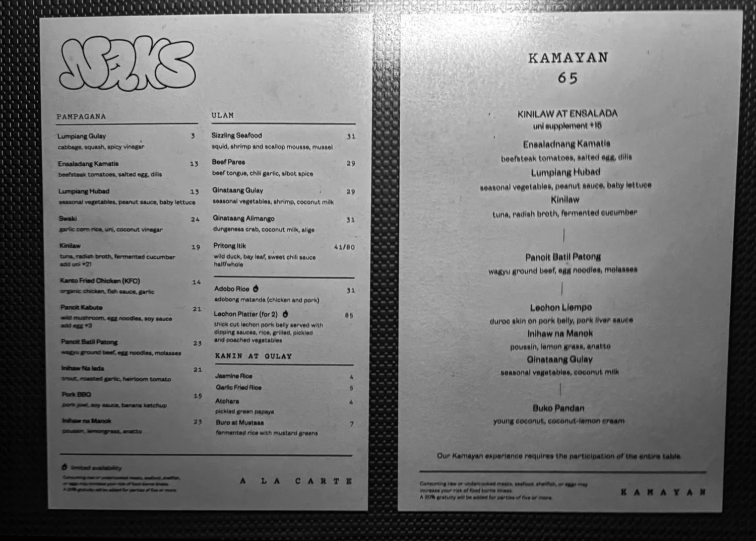 Menu 3