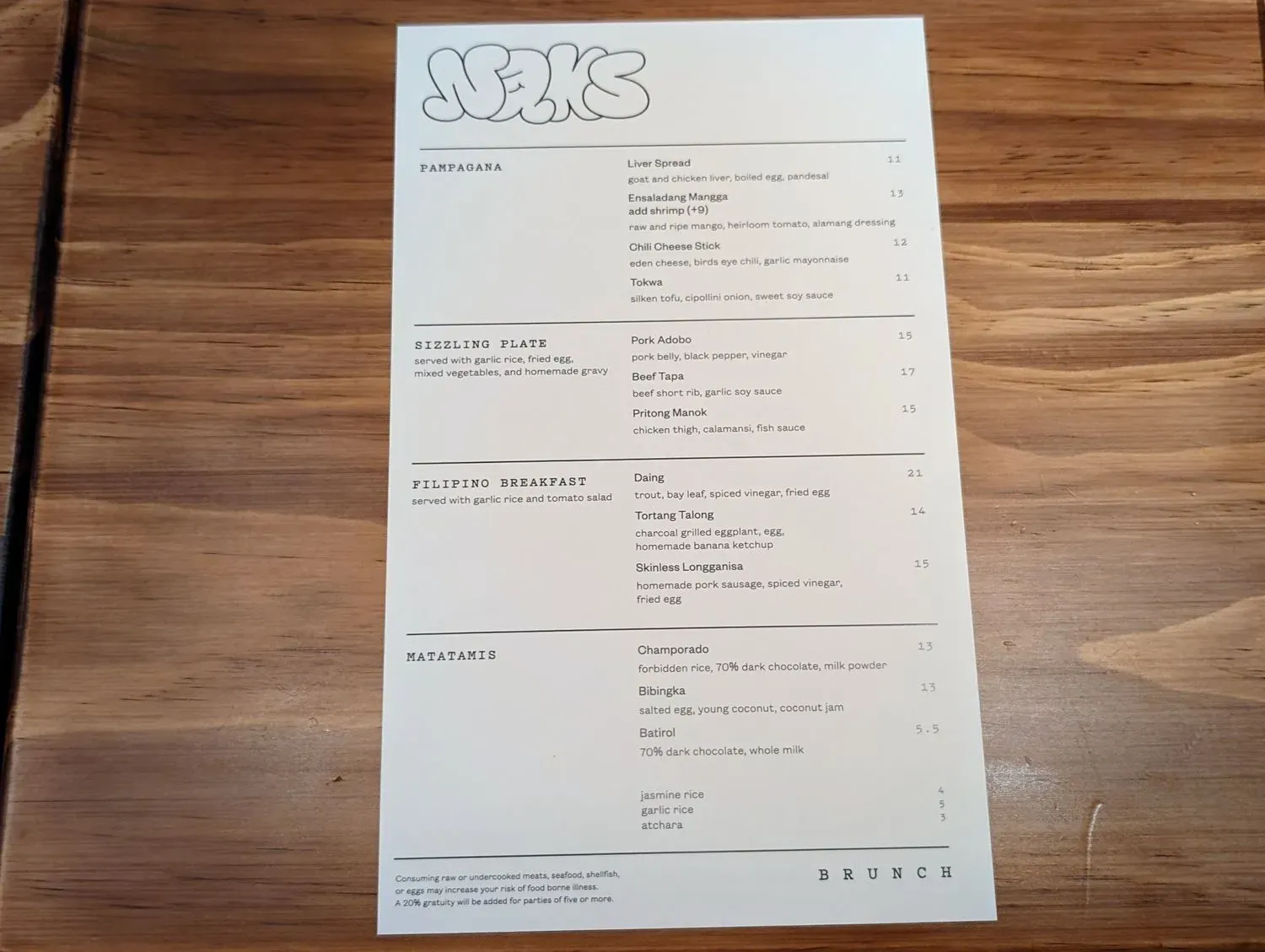 Menu 6