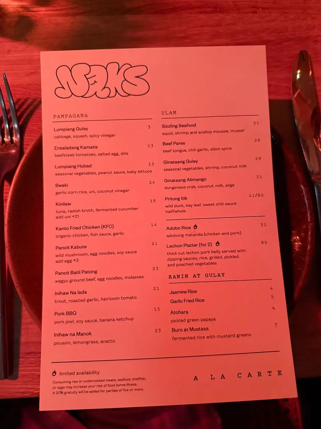 Menu 4