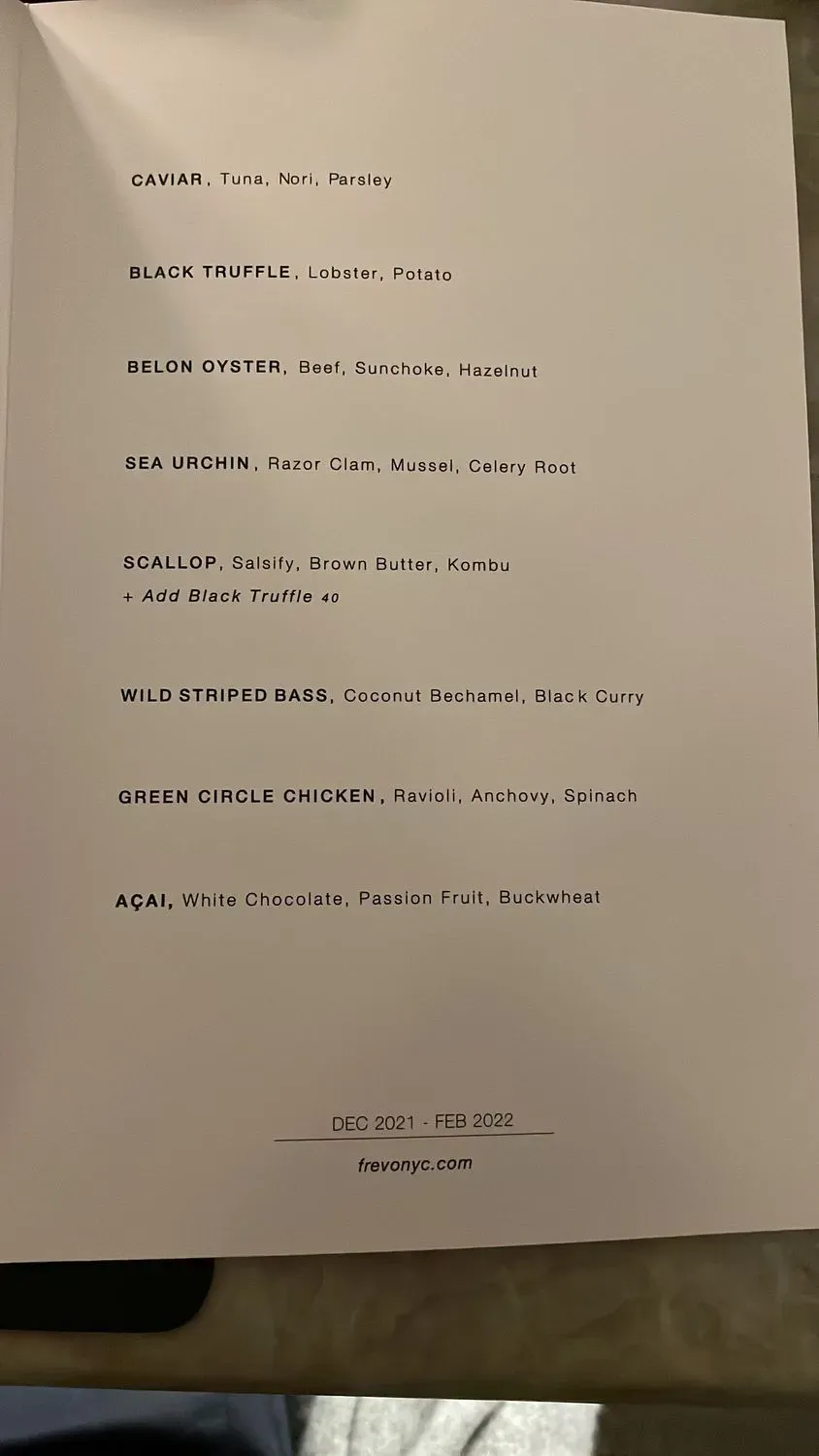 Menu 5