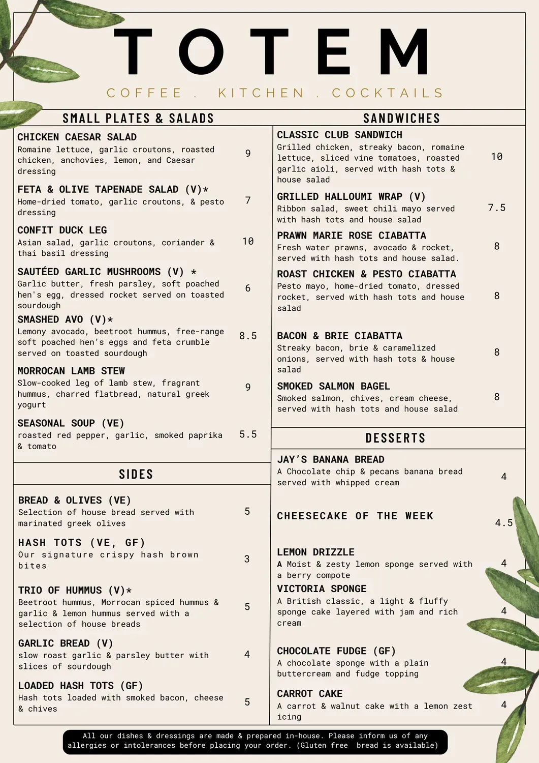 Menu 1