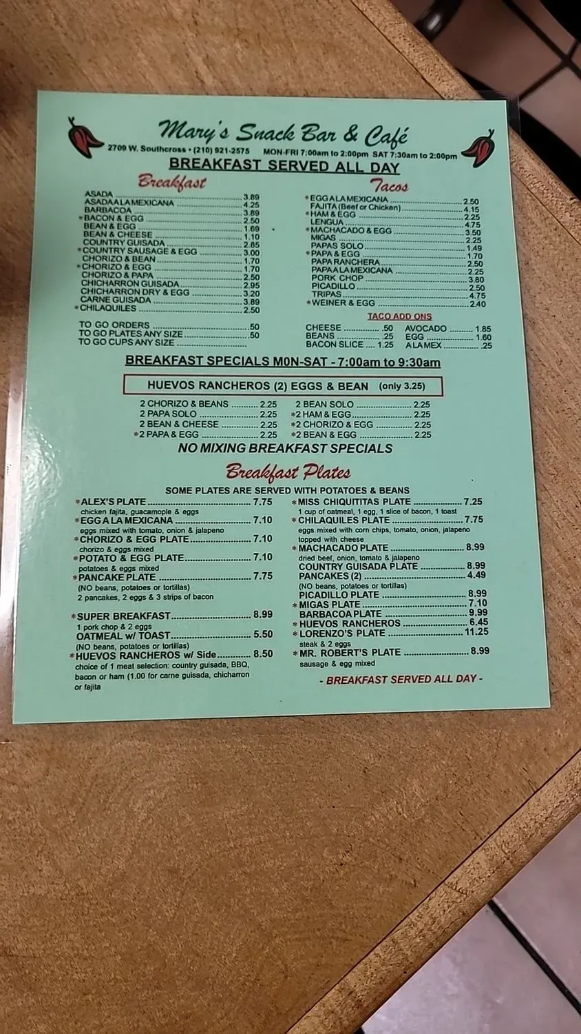 Menu 2