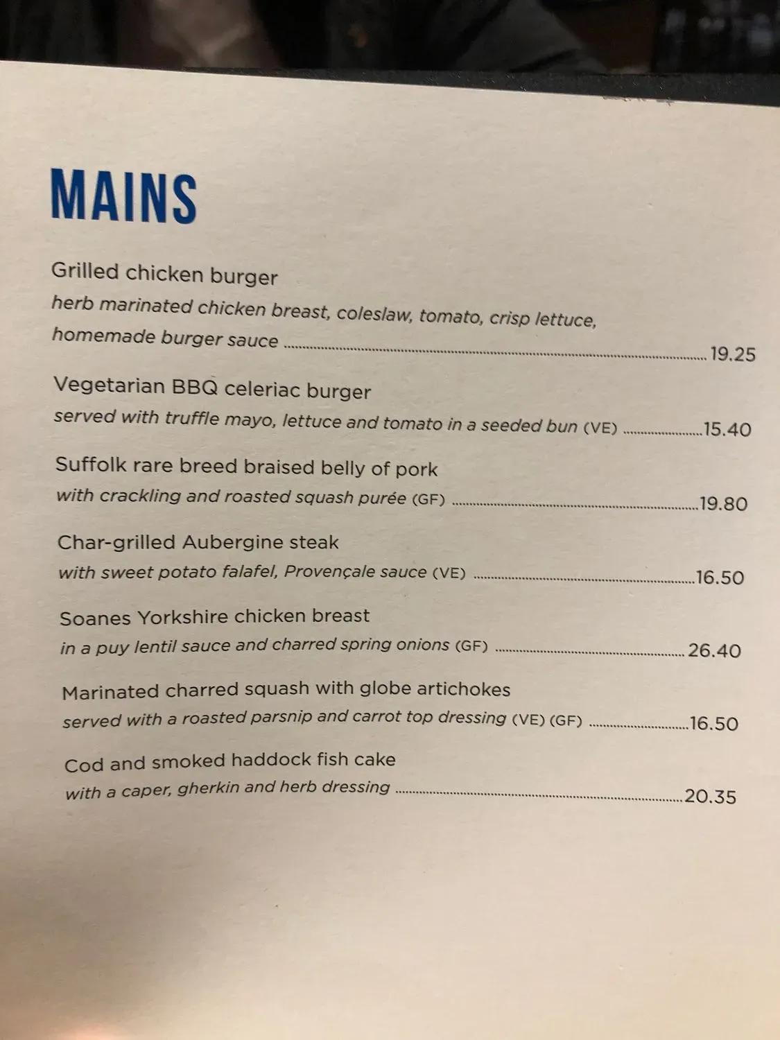 Menu 1