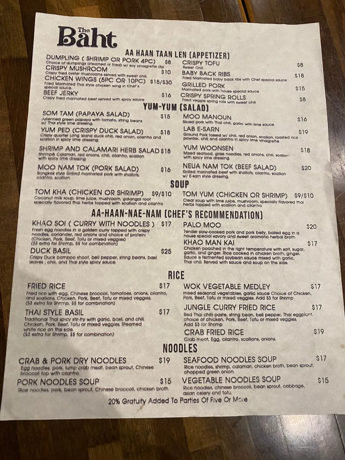 Menu 5