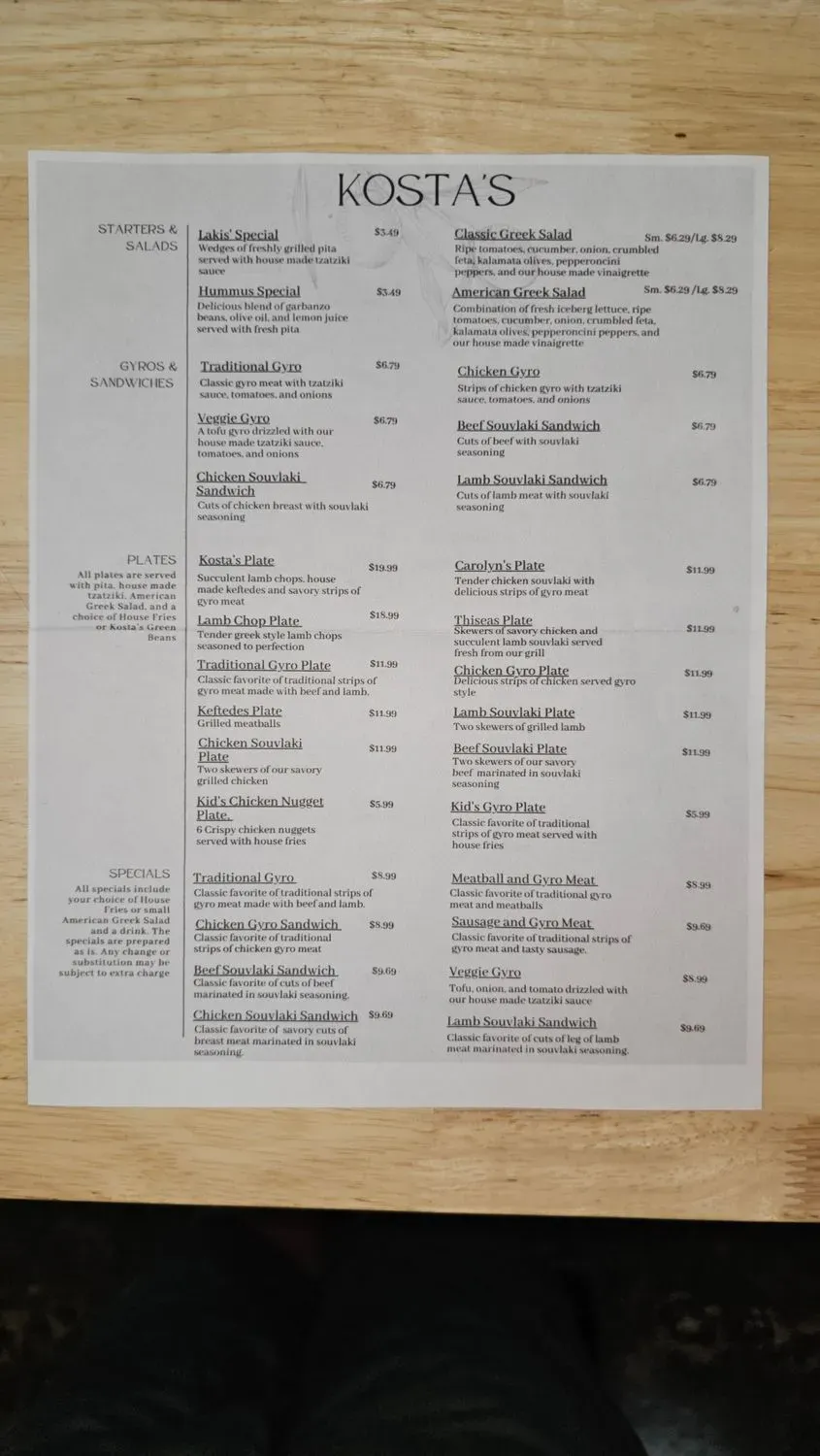 Menu 1