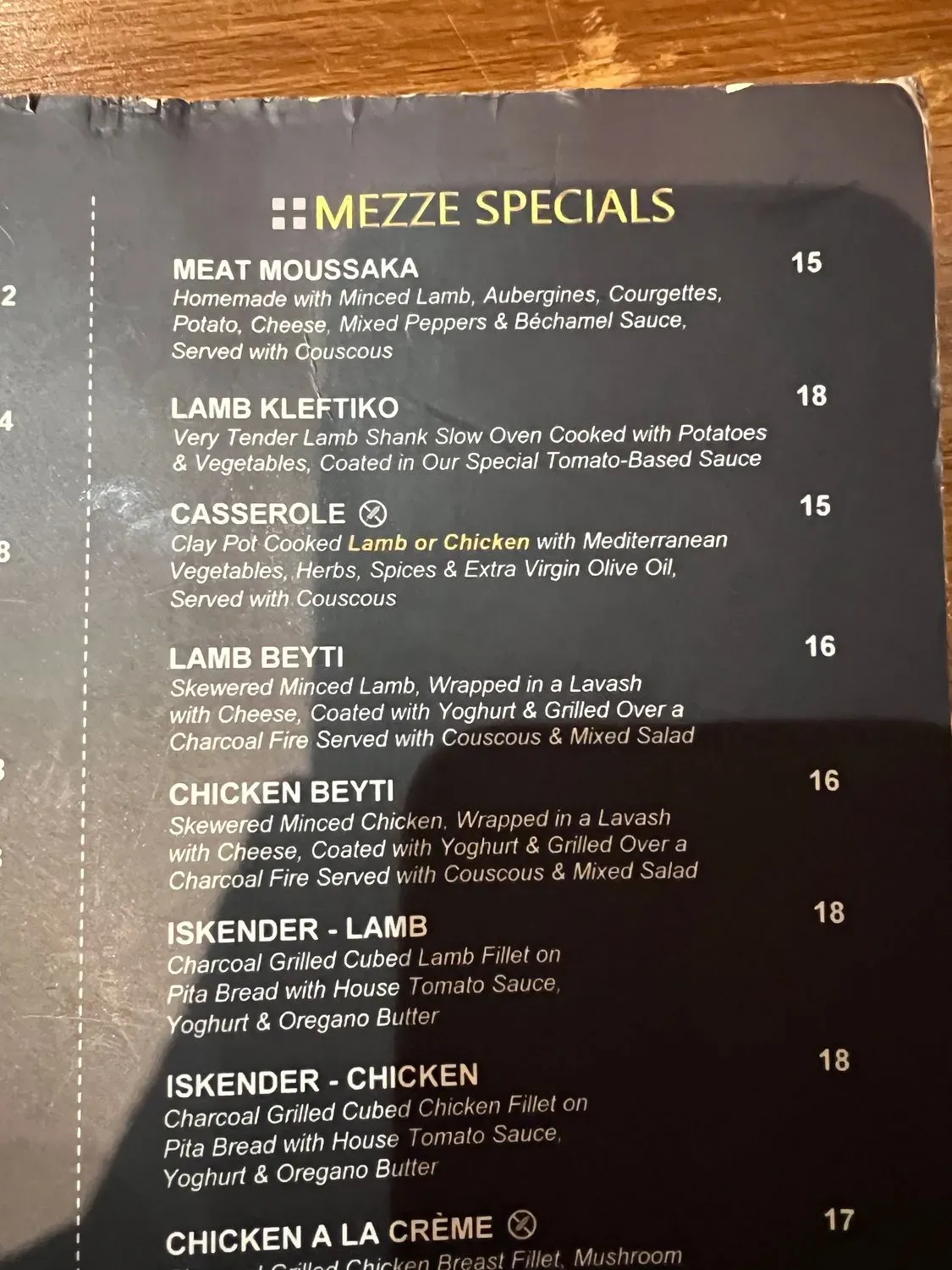 Menu 1